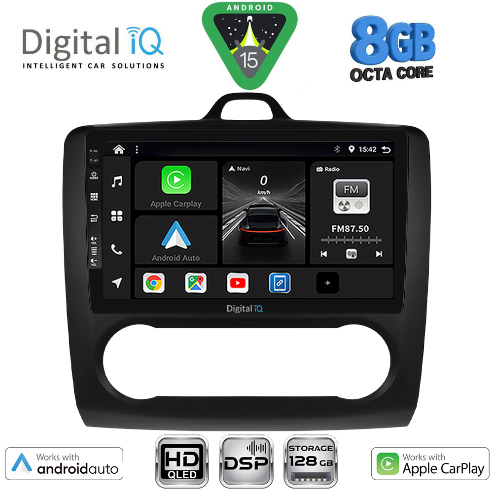DIGITAL IQ BXF 18156BL_CPAA CLIMA (9inc) MULTIMEDIA TABLET for FORD FOCUS mod. 2005-2012 (BLACK)