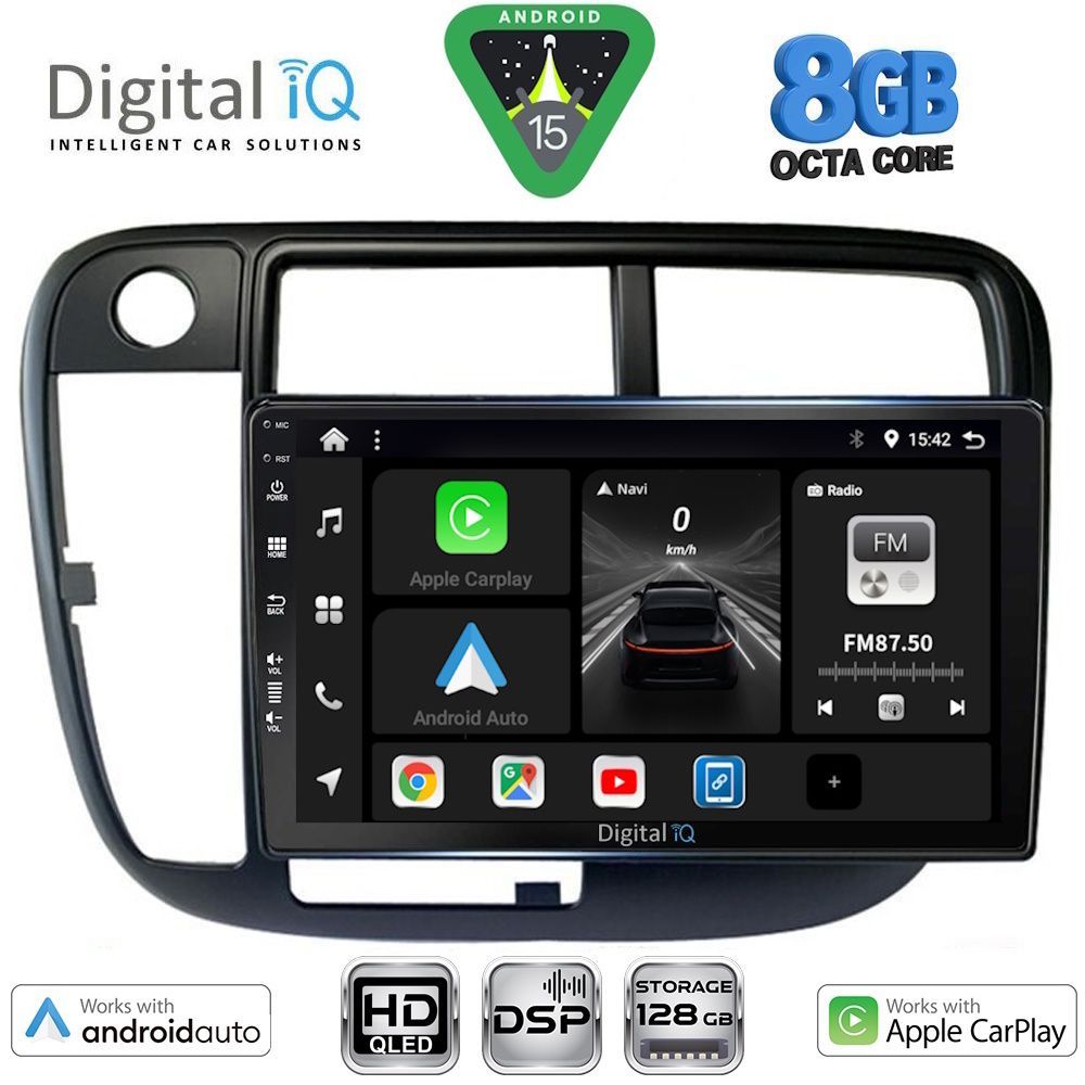 DIGITAL IQ BXF 18186_CPAA CLIMA (9inc) MULTIMEDIA TABLET for HONDA CIVIC mod. 1995-2001