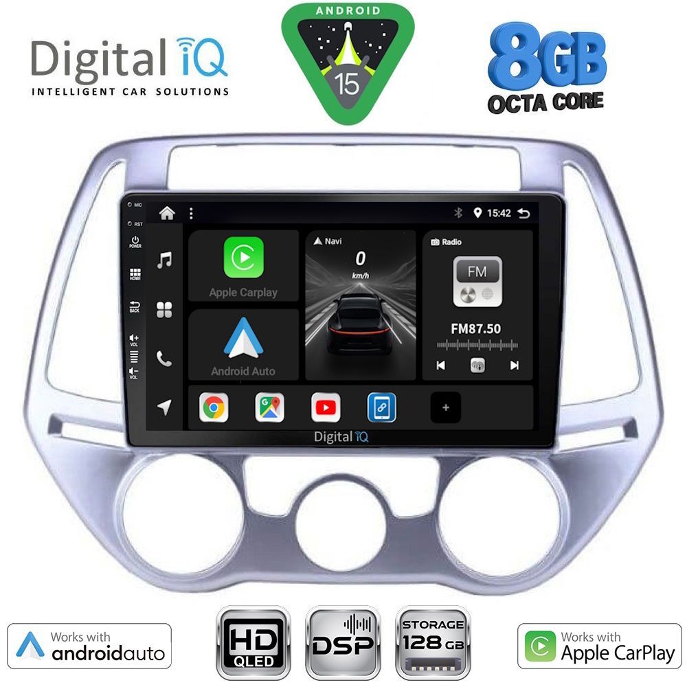 DIGITAL IQ BXF 18227_CPAA A/C (9inc) MULTIMEDIA TABLET for HYUNDAI i20 mod. 2008-2012