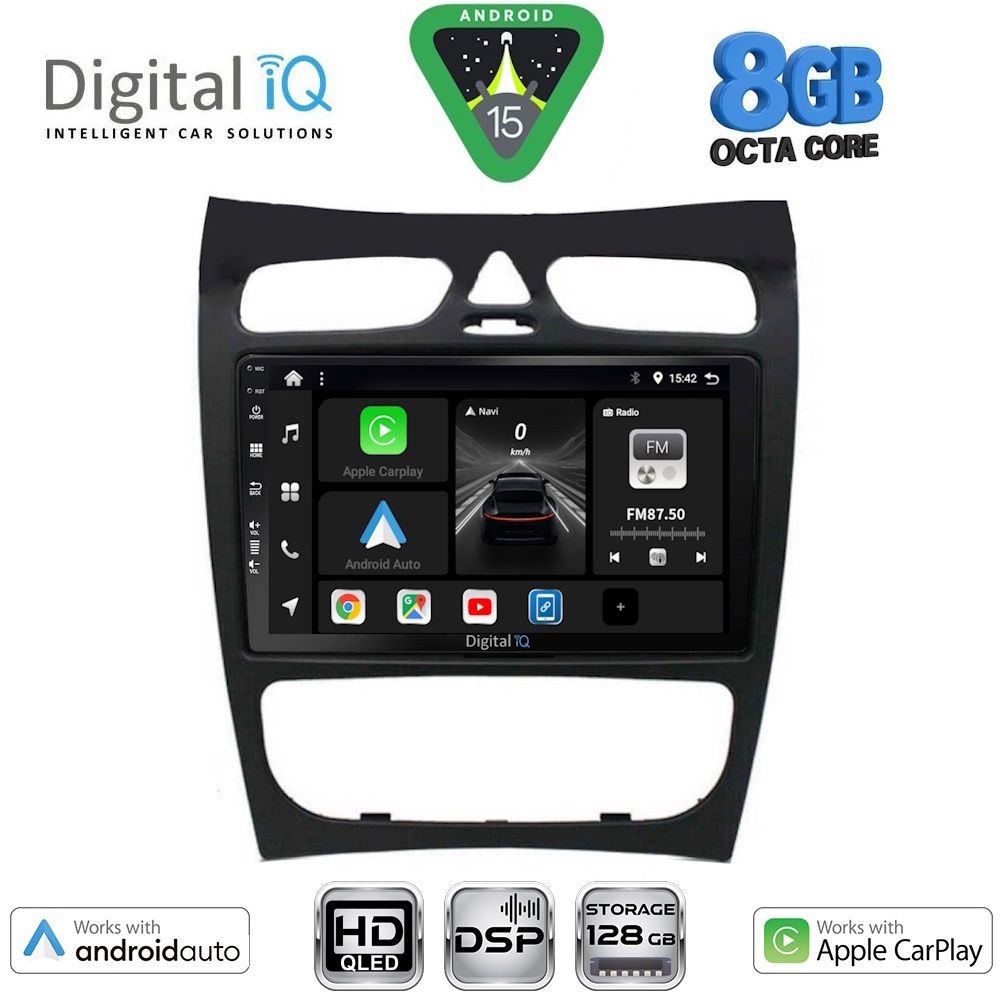 DIGITAL IQ BXF 18406_CPAA (9inc) MULTIMEDIA TABLET for MERCEDES CLK (W209) mod. 2000-2004