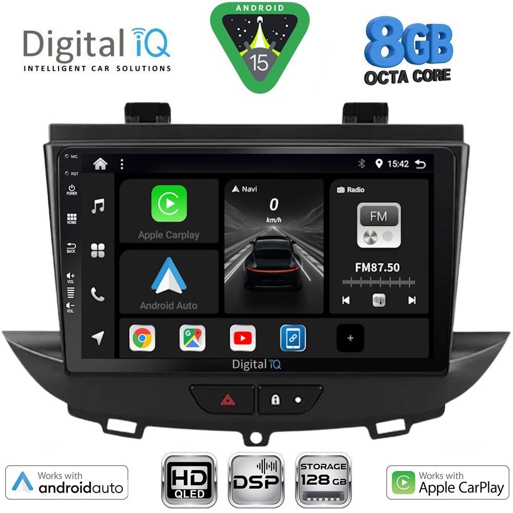 DIGITAL IQ BXF 18490_CPAA (9inc) MULTIMEDIA TABLET for OPEL CROSSLAND – GRANDLAND mod. 2017-2025