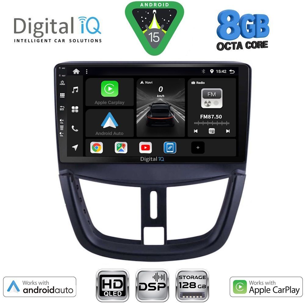 DIGITAL IQ BXF 18507_CPAA (9inc) MULTIMEDIA TABLET for PEUGEOT 207 mod. 2007-2014