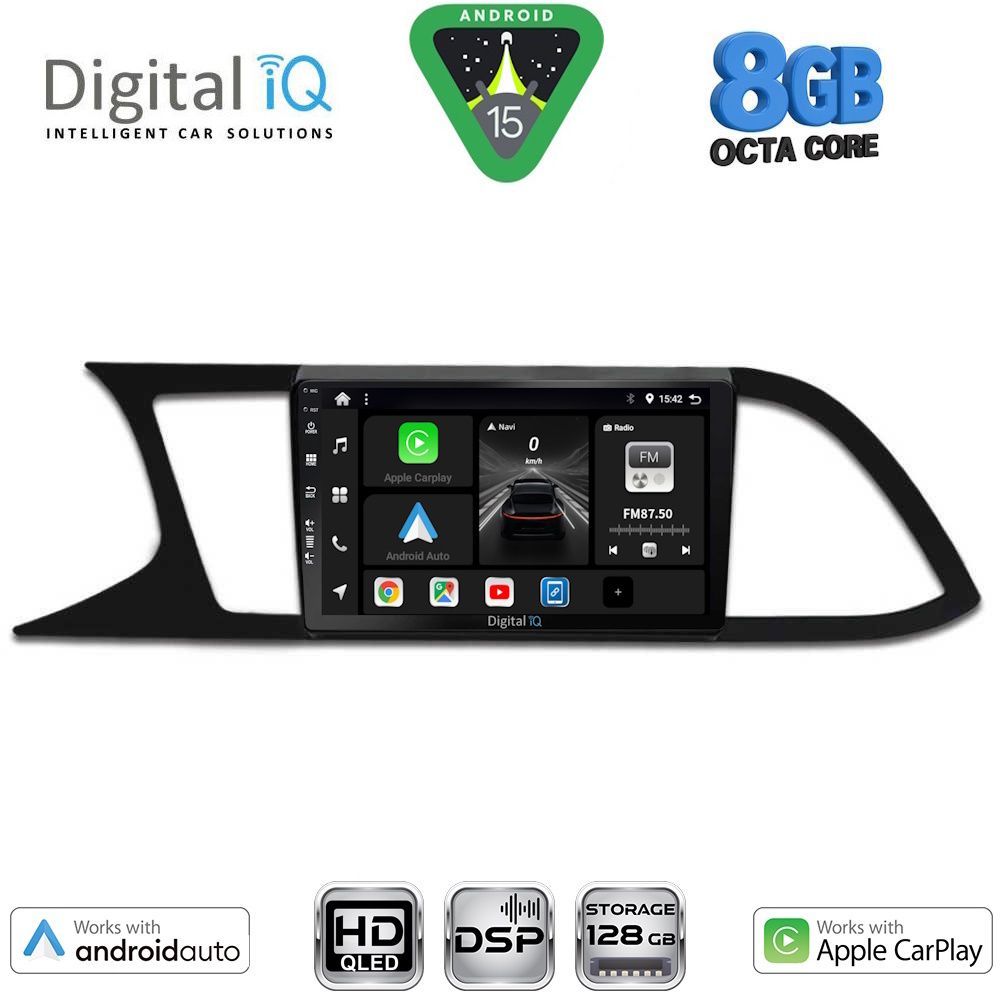 DIGITAL IQ BXF 18575_CPAA (9inc) MULTIMEDIA TABLET for SEAT LEON mod. 2012-2021