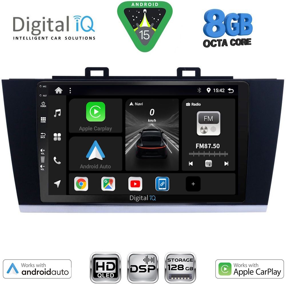 DIGITAL IQ BXF 18668_CPAA (9inc) MULTIMEDIA TABLET for SUBARU LEGACY - OUTBACK mod. 2014-2019