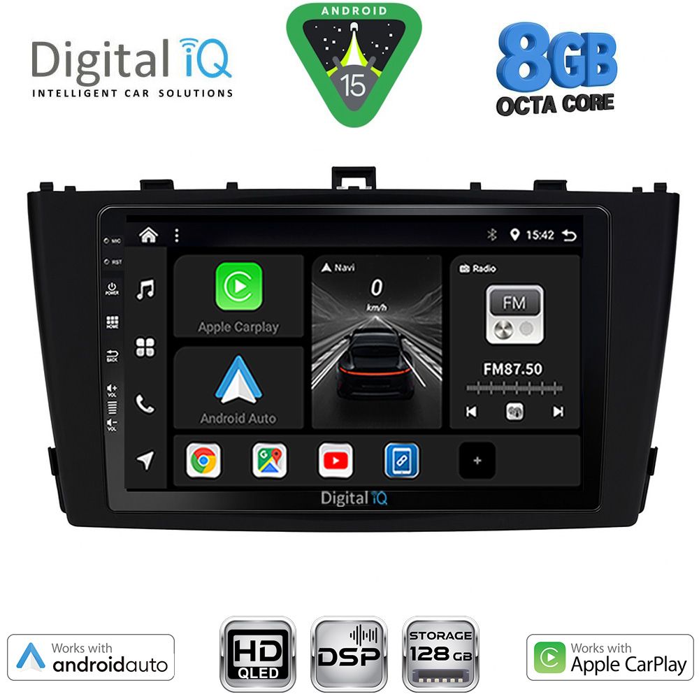 DIGITAL IQ BXF 18705BL_CPAA (9inc) MULTIMEDIA TABLET for TOYOTA AVENSIS (T27) mod. 2009-2015 (BLACK)