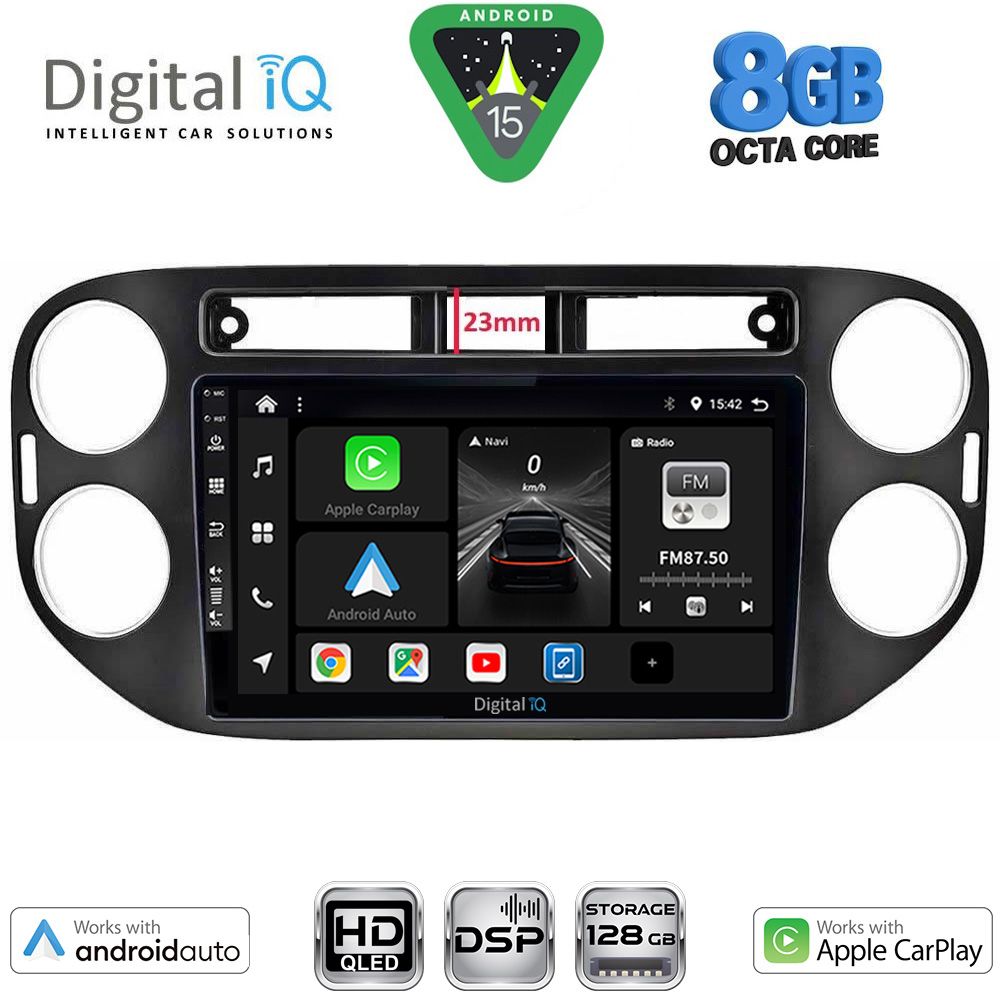 DIGITAL IQ BXF 18760BL_CPAA (9inc) MULTIMEDIA TABLET for VW TIGUAN mod. 2011-2016 (BLACK)