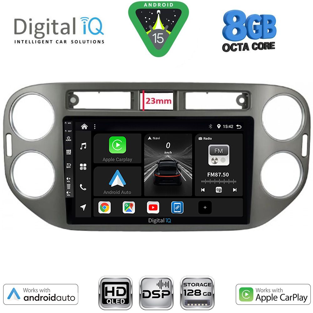DIGITAL IQ BXF 18760GR_CPAA (9inc) MULTIMEDIA TABLET for VW TIGUAN mod. 2011-2016 (GREY)