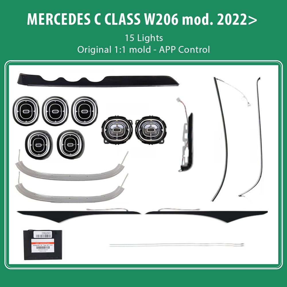 DIQ AMBIENT 8176 CQ - BENZ C (W206) (Digital iQ Ambient Light for Mercedes C (W206) mod.2022+ with 15 Lights)