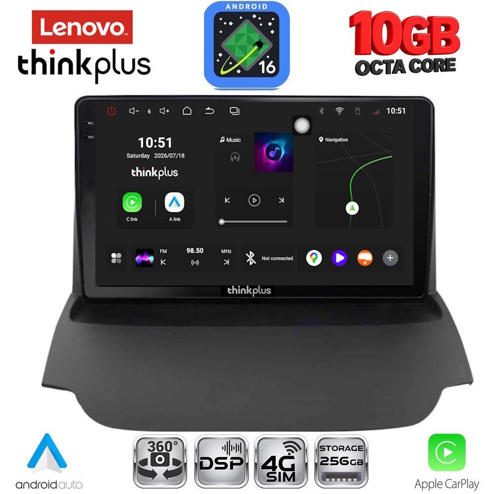 LENOVO LTM 11151A_CPA (9inc) MULTIMEDIA TABLET for FORD ECOSPORT mod. 2012-2018
