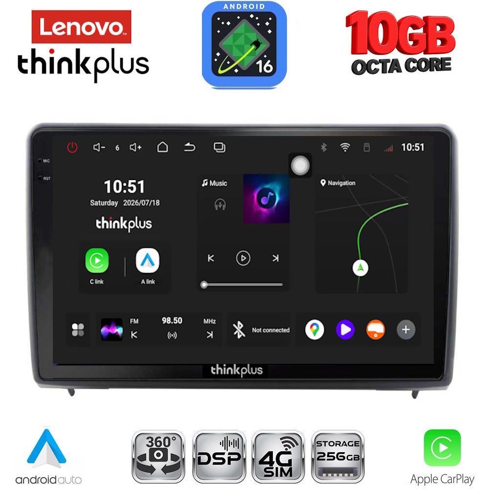 LENOVO LTM 11151B_CPA (10inc) MULTIMEDIA TABLET for FORD ECOSPORT mod. 2018-2023