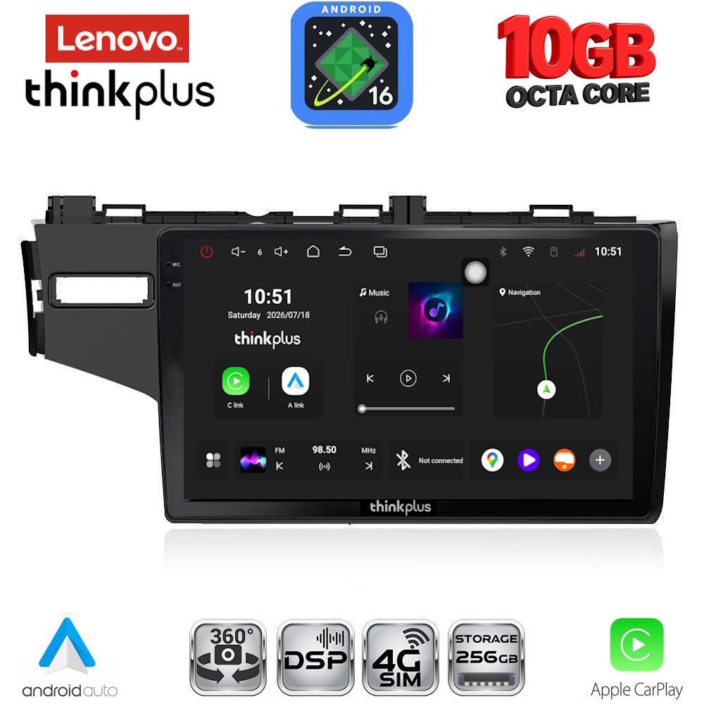 LENOVO LTM 11212_CPA (10inc) MULTIMEDIA TABLET for HONDA JAZZ mod. 2013-2019