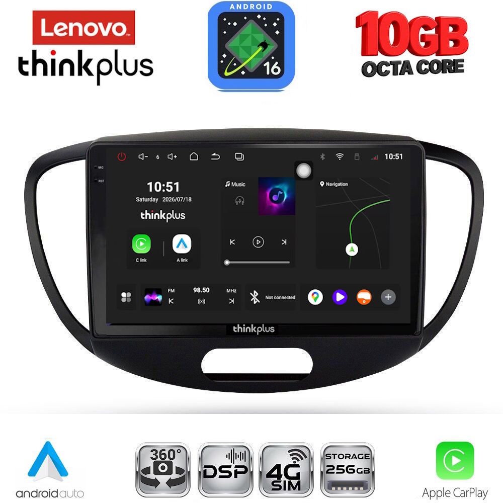 LENOVO LTM 11223_CPA (9inc) MULTIMEDIA TABLET for HYUNDAI i10 mod. 2008-2013