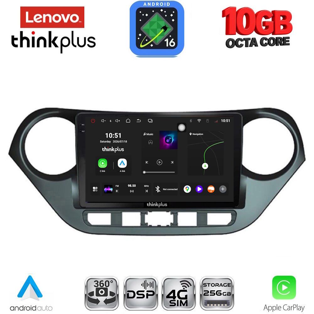 LENOVO LTM 11224_CPA (9inc) MULTIMEDIA TABLET for HYUNDAI i10 mod. 2014-2020