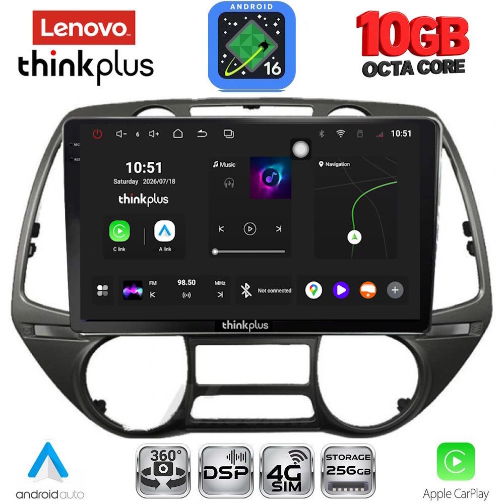 LENOVO LTM 11226_CPA (9inc) MULTIMEDIA TABLET for HYUNDAI i20 mod. 2008-2014