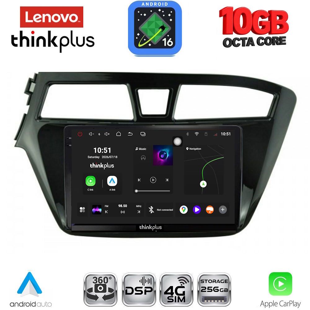 LENOVO LTM 11229_CPA (9inc) MULTIMEDIA TABLET for HYUNDAI i20 mod. 2014-2018
