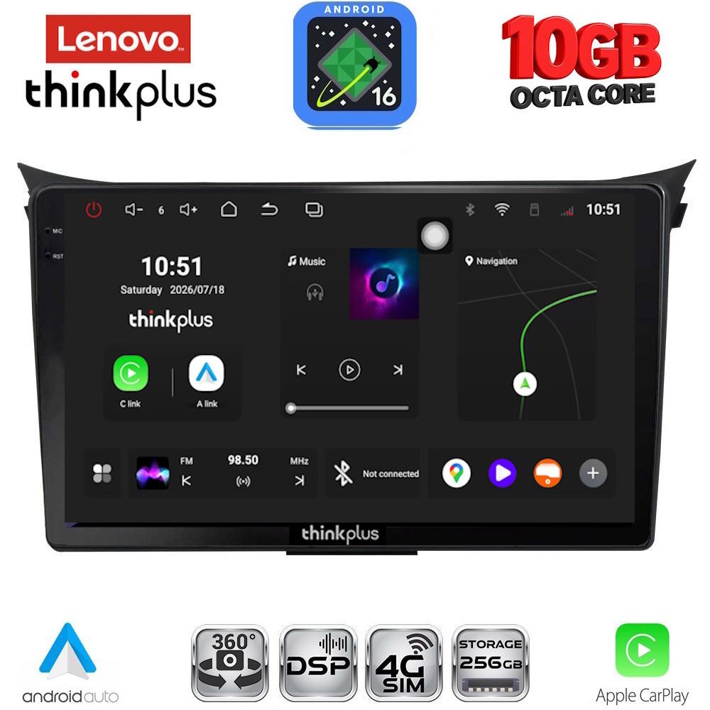LENOVO LTM 11232_CPA (9inc) MULTIMEDIA TABLET for HYUNDAI i30  mod. 2012-2017
