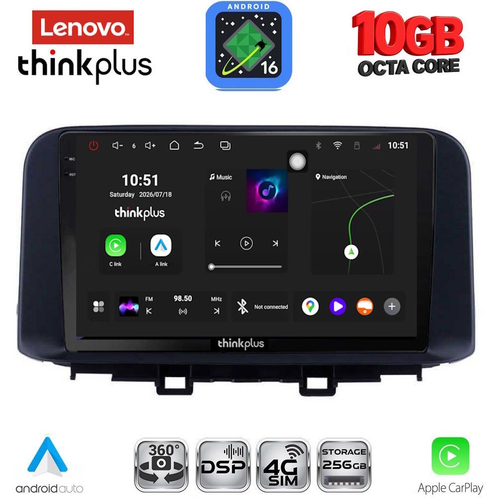 LENOVO LTM 11237_CPA (10inc) MULTIMEDIA TABLET for HYUNDAI KONA mod. 2017-2023