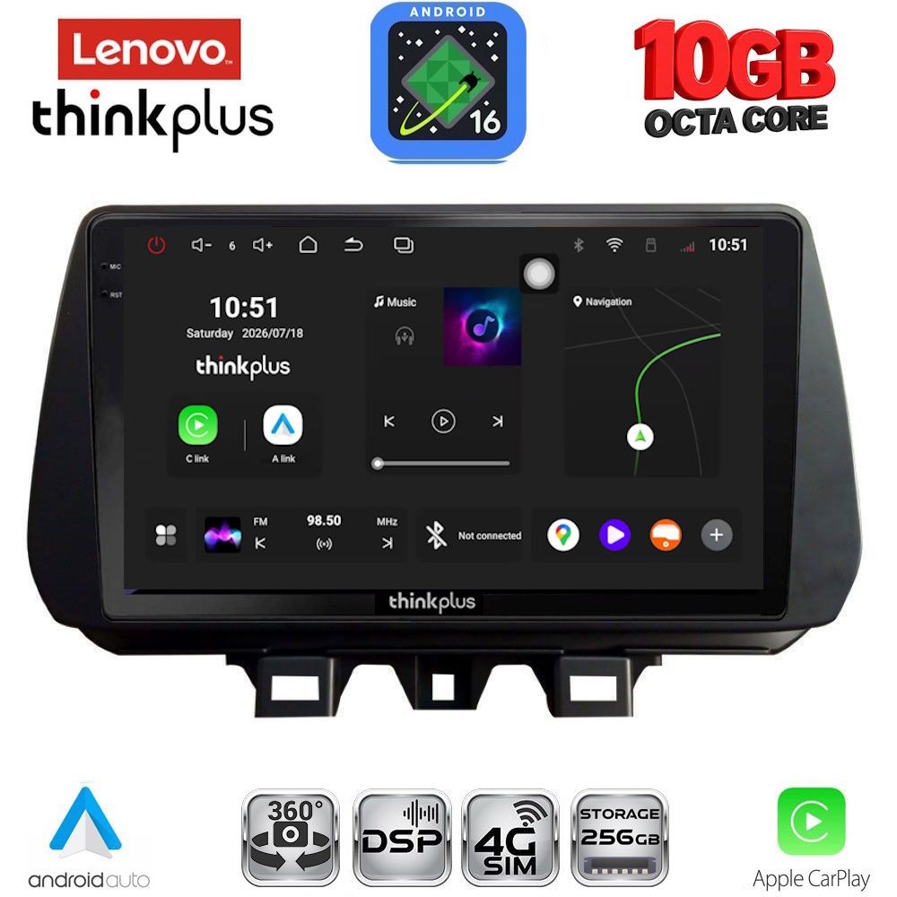 LENOVO LTM 11244_CPA (9inc) MULTIMEDIA TABLET for HYUNDAI TUCSON mod. 2019-2023