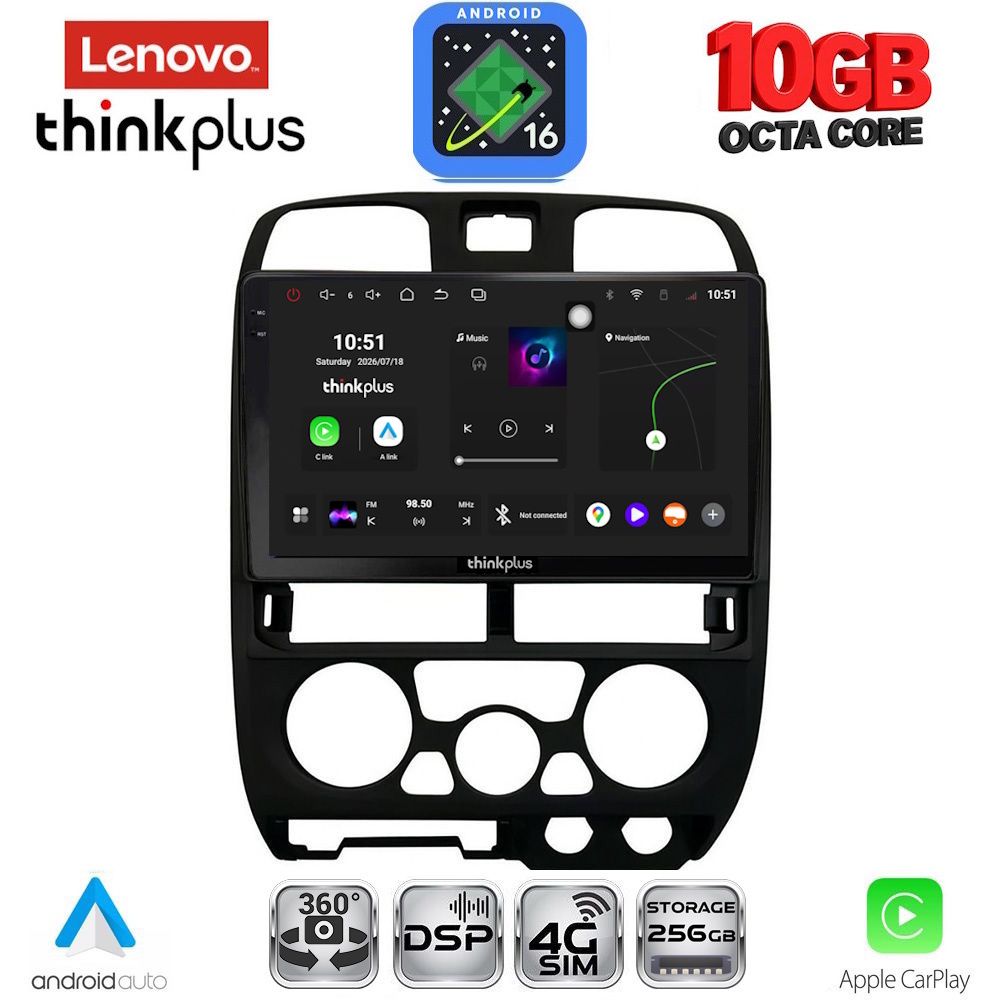 LENOVO LTM 11253BL_CPA (9inc) MULTIMEDIA TABLET for ISUZU D-MAX mod. 2002-2008 (BLACK)