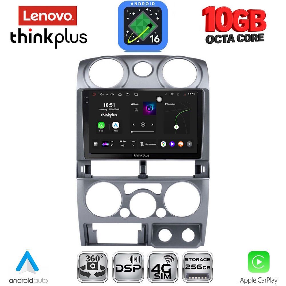 LENOVO LTM 11254SL_CPA (9inc) MULTIMEDIA TABLET for ISUZU D-MAX mod. 2008-2012 (SILVER)