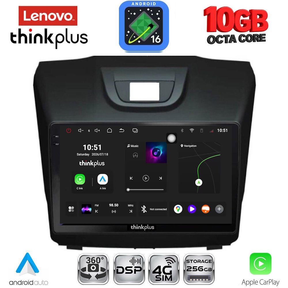 LENOVO LTM 11255_CPA (9inc) MULTIMEDIA TABLET for ISUZU DMAX mod. 2012-2020