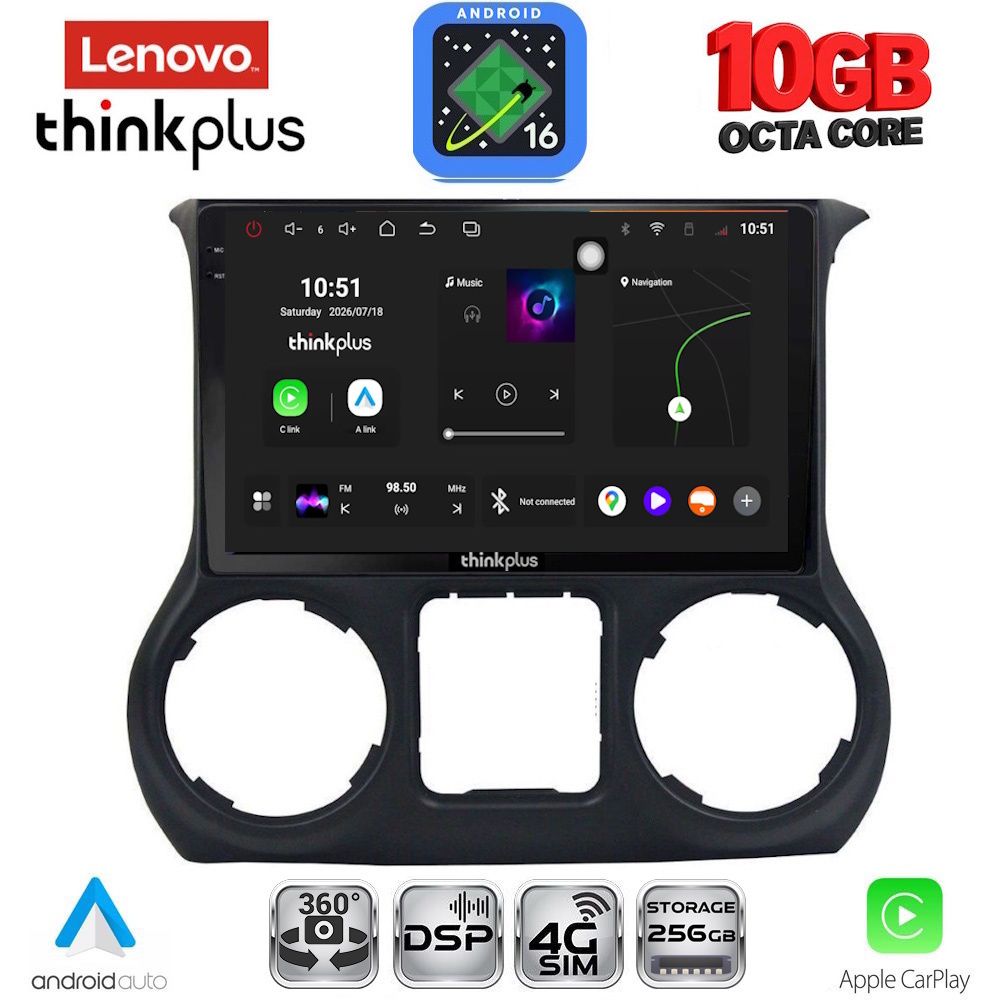 LENOVO LTM 11295_CPA (10inc) MULTIMEDIA TABLET for JEEP WRANGLER mod. 2011-2014
