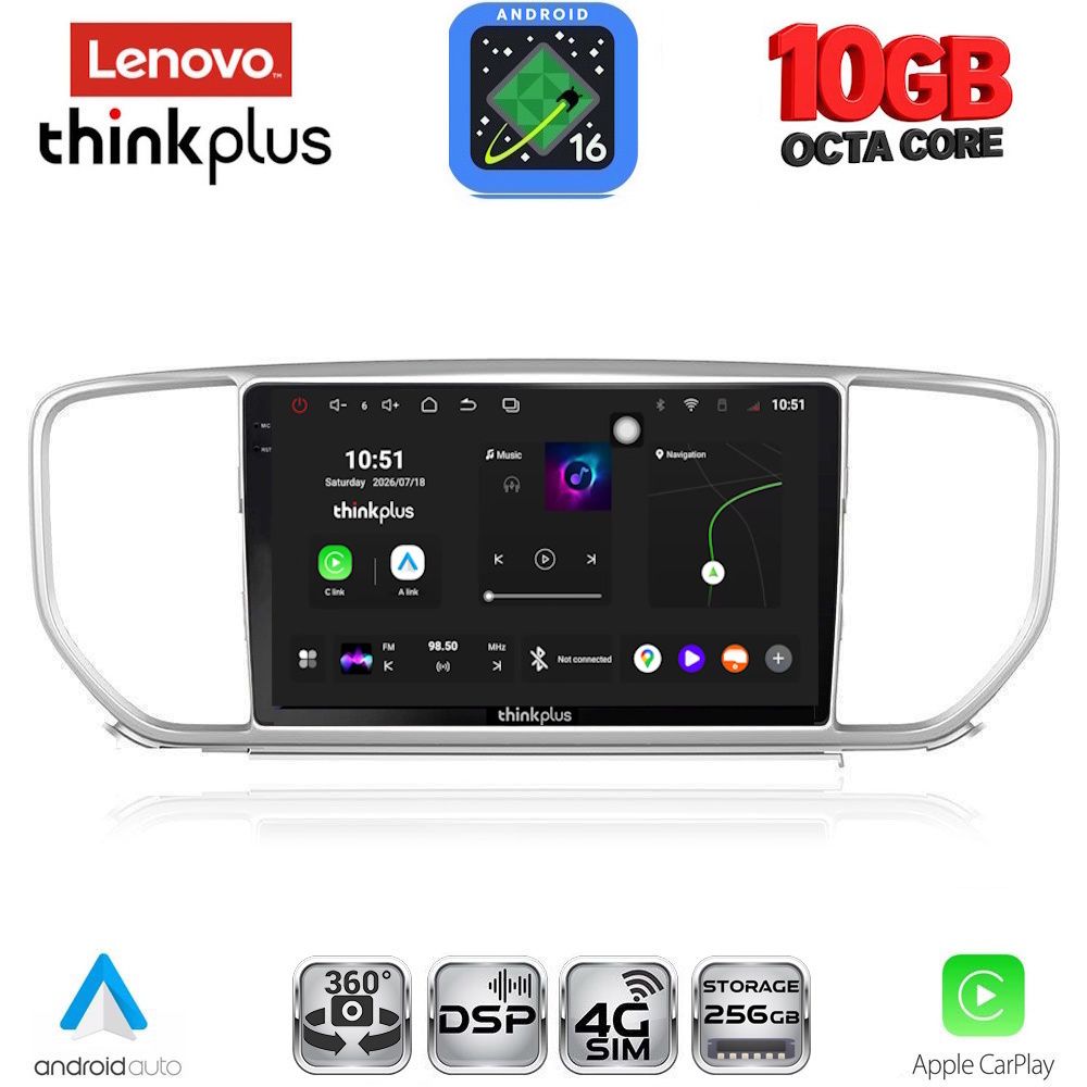 LENOVO LTM 11327_CPA (9inc) MULTIMEDIA TABLET for KIA SPORTAGE mod. 2018-2021