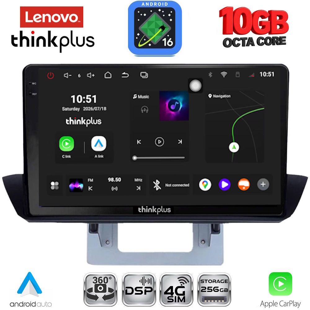LENOVO LTM 11364_CPA DASH (9inc) MULTIMEDIA TABLET for MAZDA BT50 mod. 2012-2019