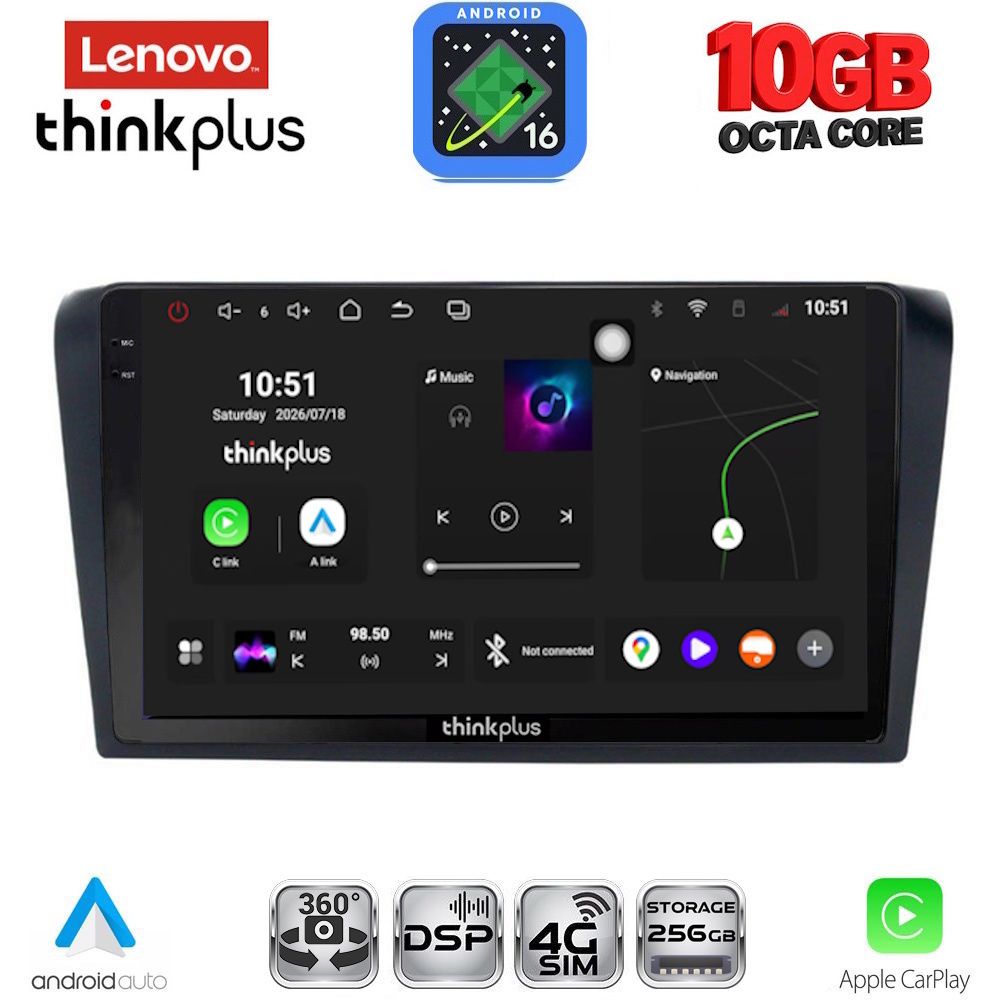 LENOVO LTM 11365_CPA (9inc) MULTIMEDIA TABLET for MAZDA 3 mod. 2003-2008