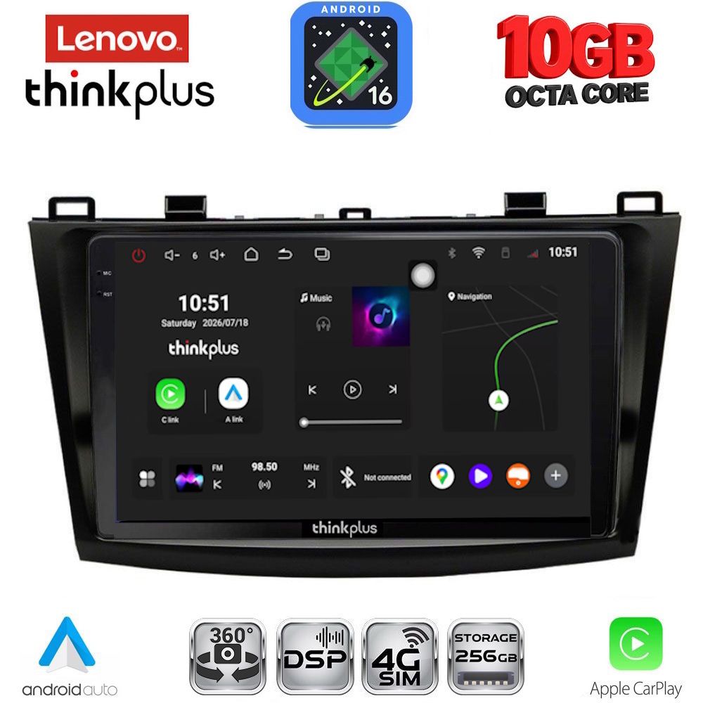 LENOVO LTM 11366_CPA (9inc) MULTIMEDIA TABLET for MAZDA 3 mod. 2009-2014