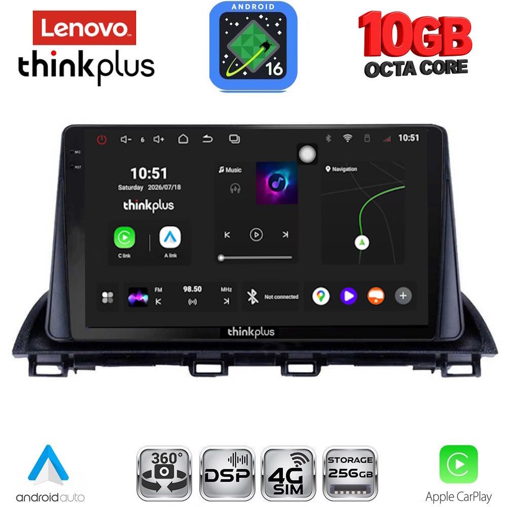 LENOVO LTM 11367_CPA (9inc) MULTIMEDIA TABLET for MAZDA 3 mod. 2014-2019