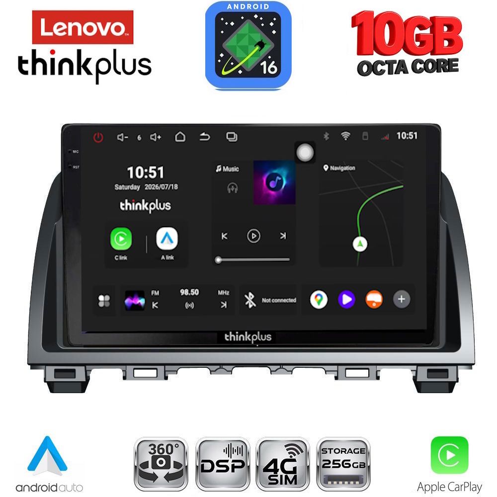 LENOVO LTM 11378_CPA (9inc) MULTIMEDIA TABLET for MAZDA 6 mod. 2012-2017