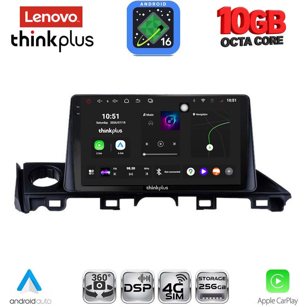 LENOVO LTM 11379_CPA (9inc) MULTIMEDIA TABLET for MAZDA 6 mod. 2017-2020