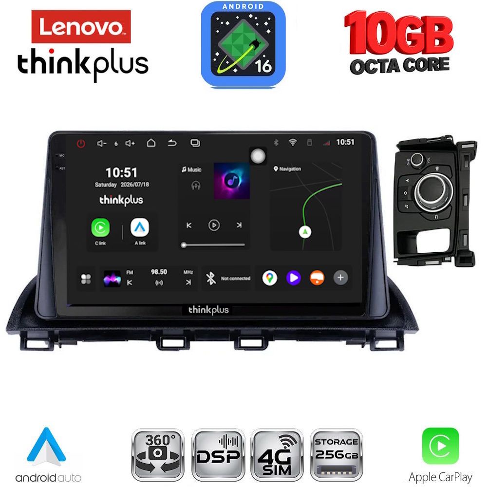 LENOVO LTM 11386_CPA (9inc) MULTIMEDIA TABLET for MAZDA CX4 mod. 2016-2025