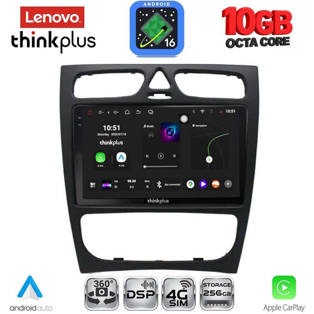 LENOVO LTM 11402_CPA (9inc) MULTIMEDIA TABLET for MERCEDES C (W203) mod. 1999-2004