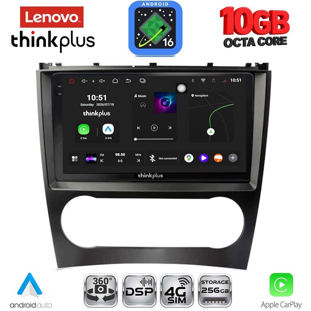 LENOVO LTM 11404_CPA (9inc) MULTIMEDIA TABLET for MERCEDES C – CLK (W203-209) mod. 2004-2008