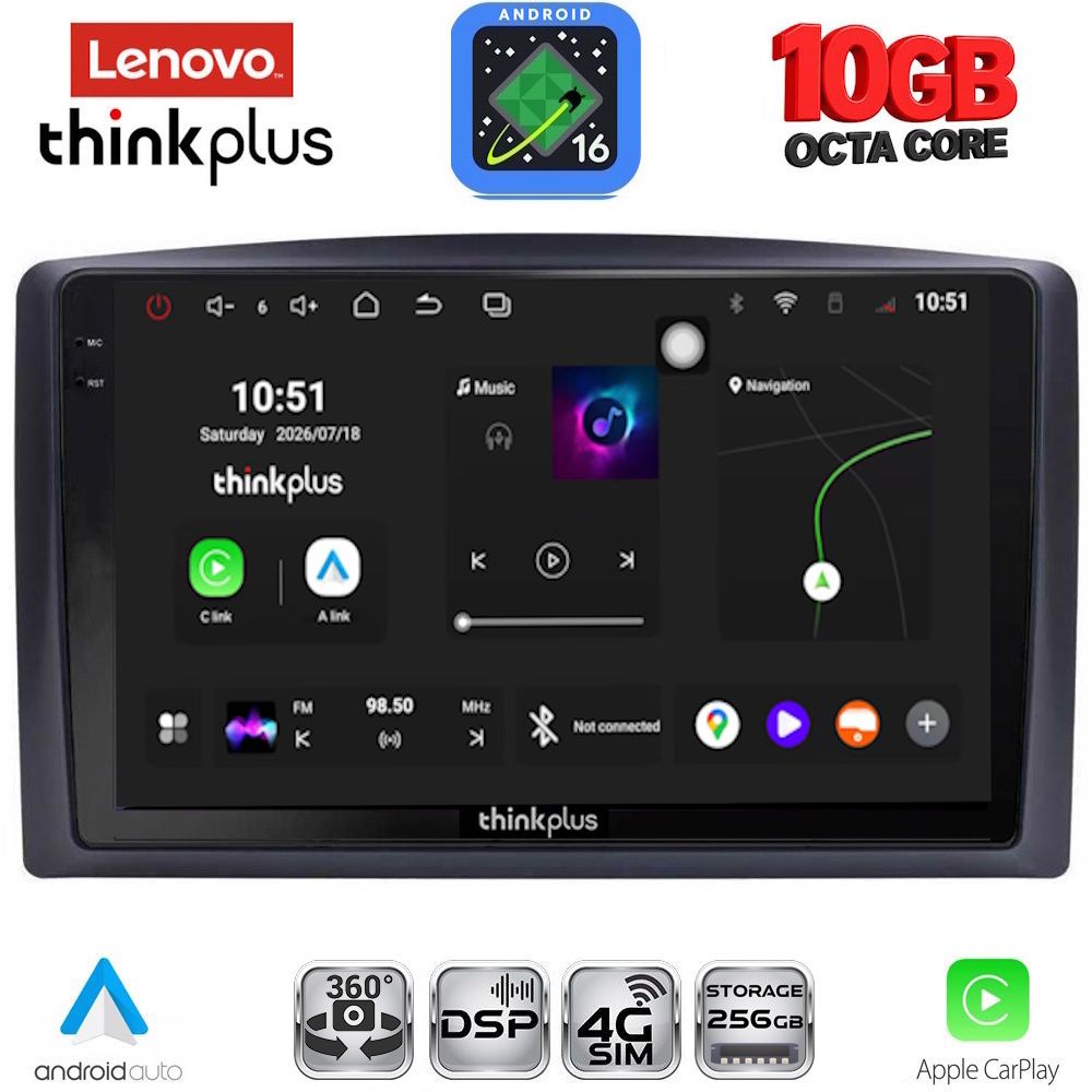 LENOVO LTM 11421_CPA (10inc) MULTIMEDIA TABLET for MERCEDES VITO – VIANO  (W447) mod. 2015-2022