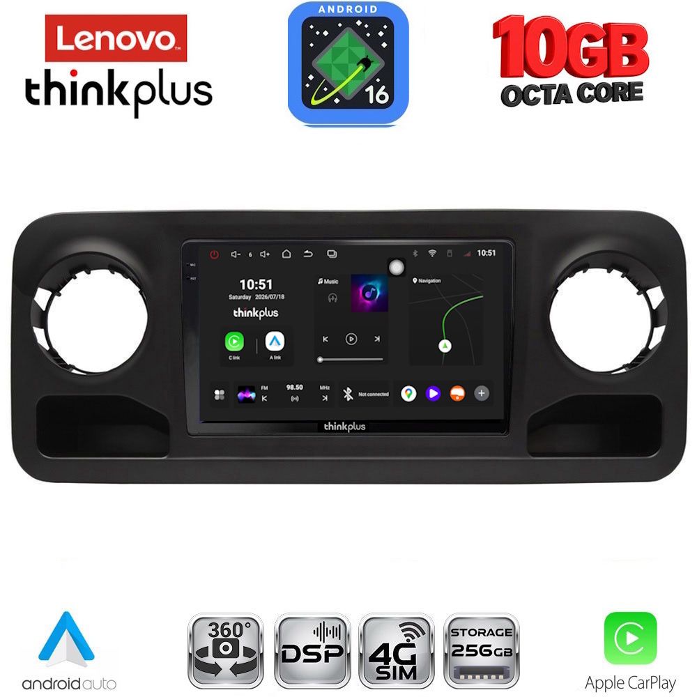 LENOVO LTM 11424_CPA (10inc) MULTIMEDIA TABLET for MERCEDES SPRINTER mod. 2018-2026