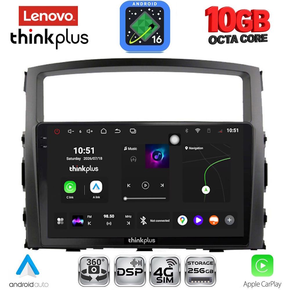 LENOVO LTM 11446_CPA (9inc) MULTIMEDIA TABLET for MITSUBISHI PAJERO mod. 2006-2013