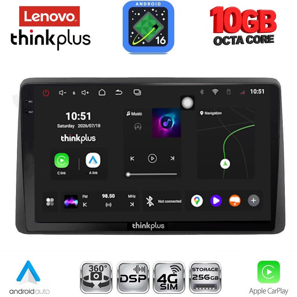 LENOVO LTM 11450_CPA (10inc) MULTIMEDIA TABLET for NISSAN NAVARA D22 mod. 1998-2004