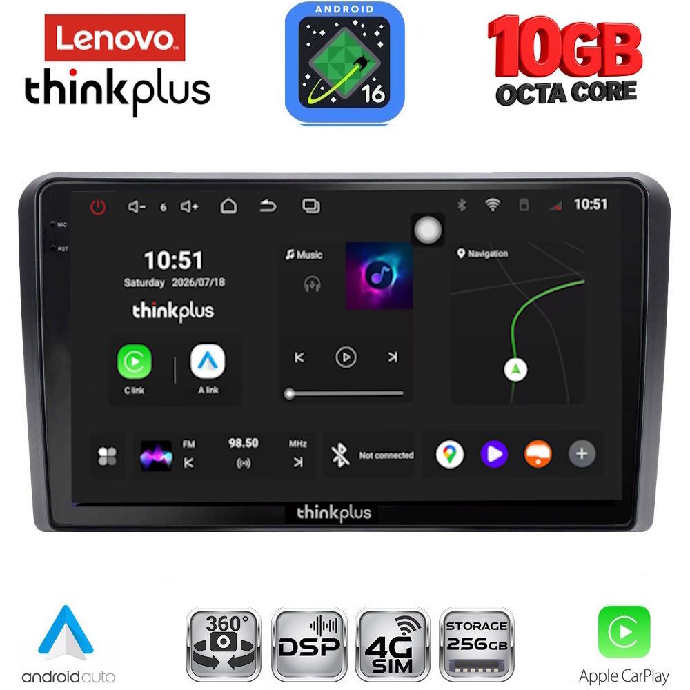 LENOVO LTM 11455_CPA (9inc) MULTIMEDIA TABLET for NISSAN PRIMERA P12 mod. 2001-2008