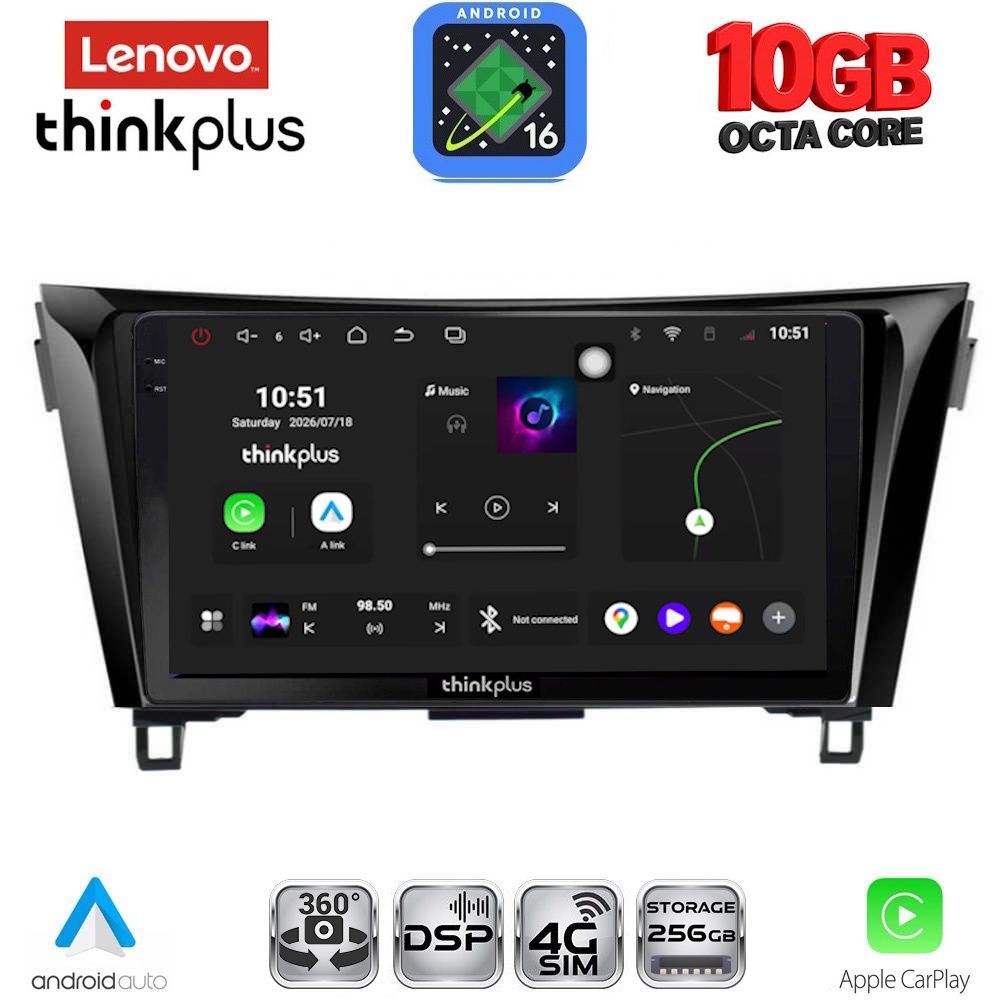LENOVO LTM 11468_CPA (10inc) MULTIMEDIA TABLET for NISSAN QASHQAI - XTRAIL mod. 2014-2021