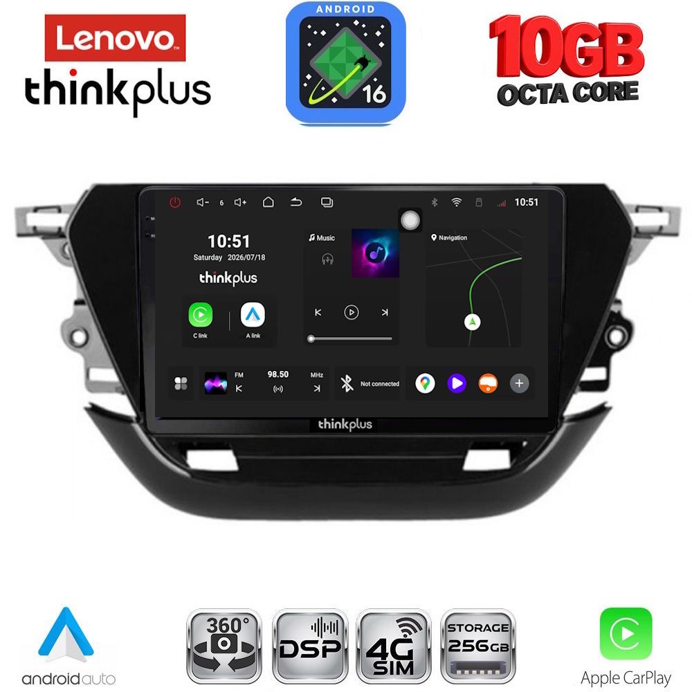 LENOVO LTM 11487_CPA (9inc) MULTIMEDIA TABLET for OPEL CORSA F mod. 2019-2024