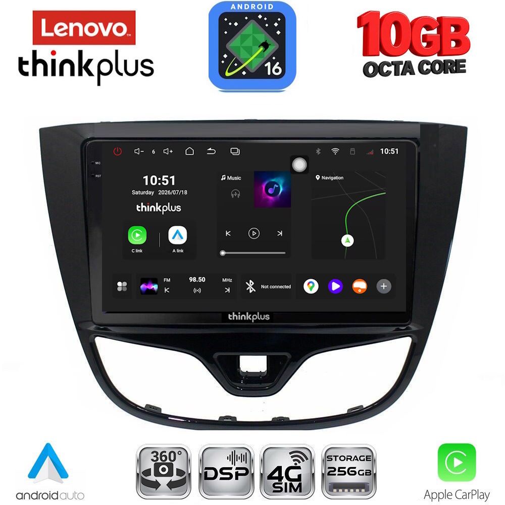 LENOVO LTM 11489_CPA (10inc) MULTIMEDIA TABLET for OPEL KARL mod. 2014-2019