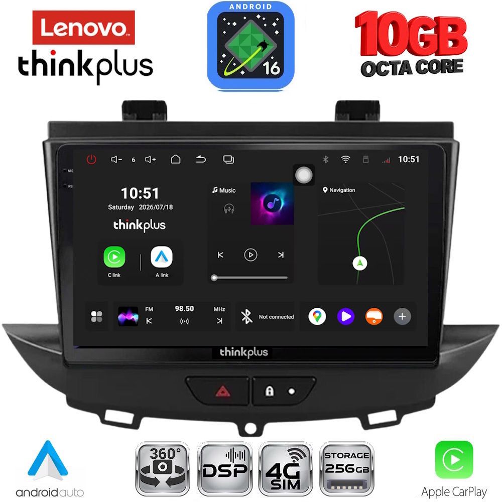 LENOVO LTM 11490_CPA (9inc) MULTIMEDIA TABLET for OPEL CROSSLAND – GRANDLAND mod. 2017-2025