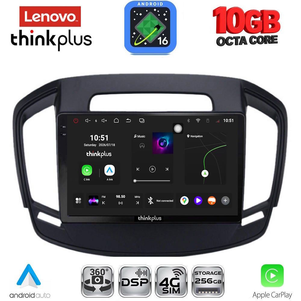 LENOVO LTM 11492_CPA (9inc) MULTIMEDIA TABLET for OPEL INSIGNIA mod.2014-2017