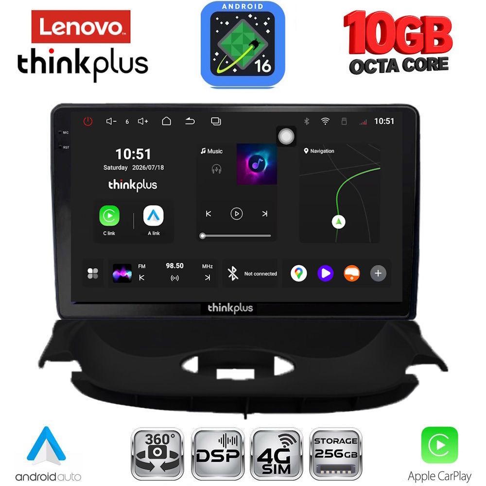 LENOVO LTM 11505_CPA (9inc) MULTIMEDIA TABLET for PEUGEOT 206 mod. 1998-2006