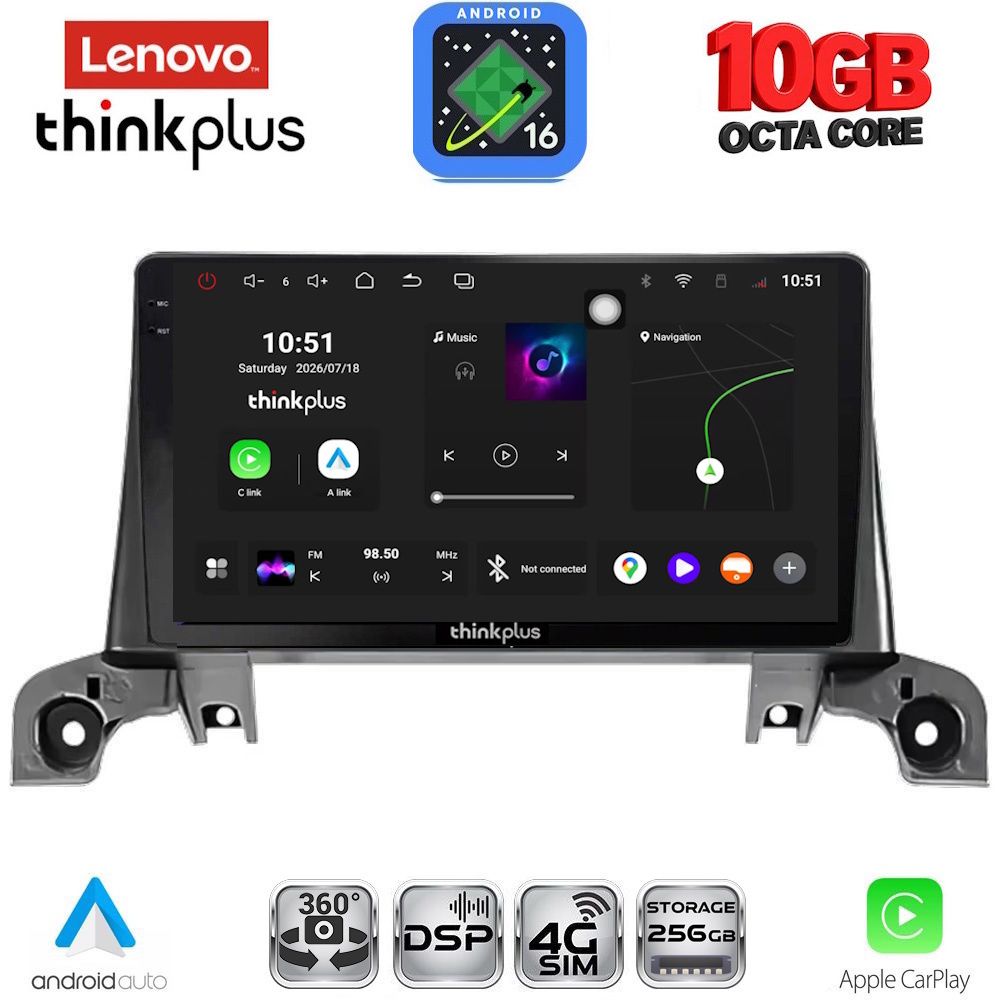 LENOVO LTM 11519_CPA (9inc) MULTIMEDIA TABLET for PEUGEOT 3008 - 5008 mod. 2016-2024