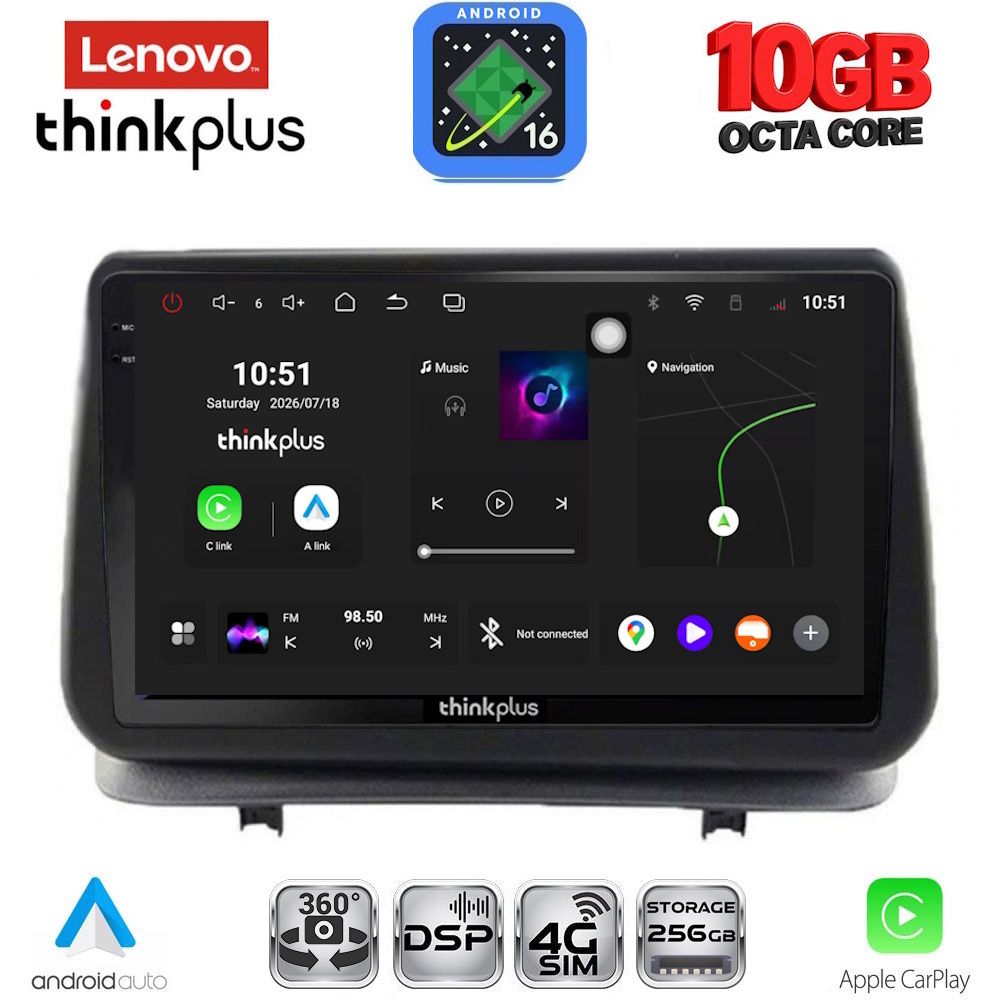LENOVO LTM 11543_CPA (9inc) MULTIMEDIA TABLET for RENAULT CLIO mod. 2005-2011