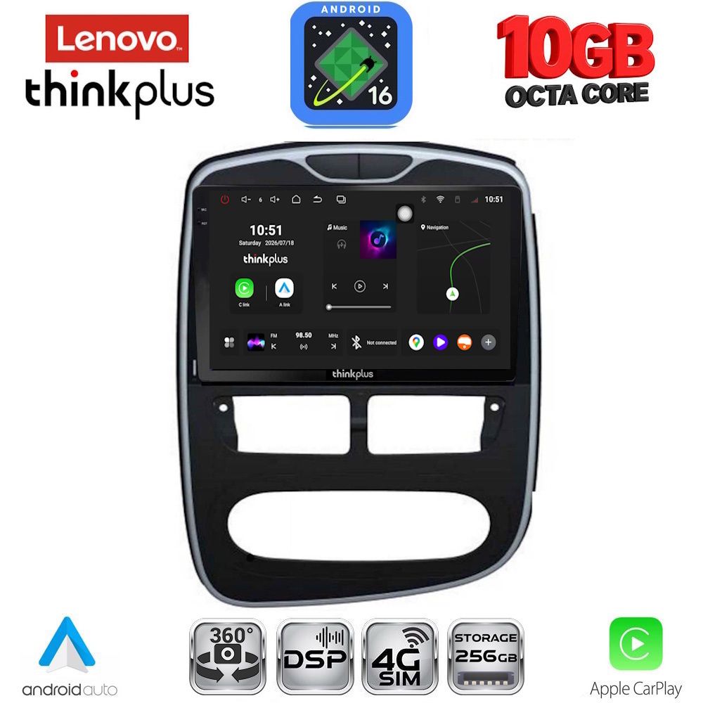 LENOVO LTM 11544_CPA (10inc) MULTIMEDIA TABLET for RENAULT CLIO mod. 2012-2015
